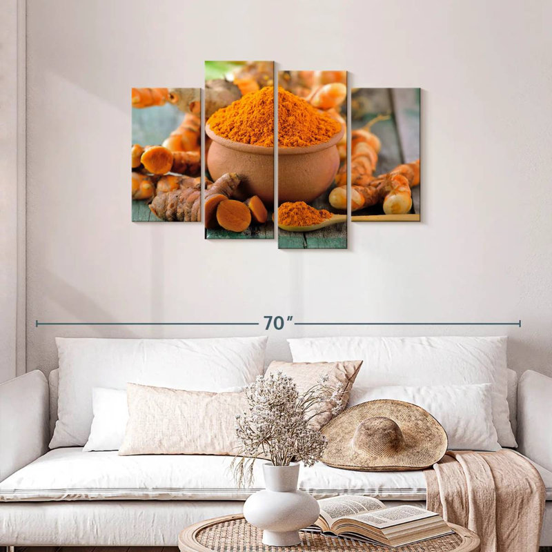 Yarlin Golden Turmeric Spice, 27" H x 43" W