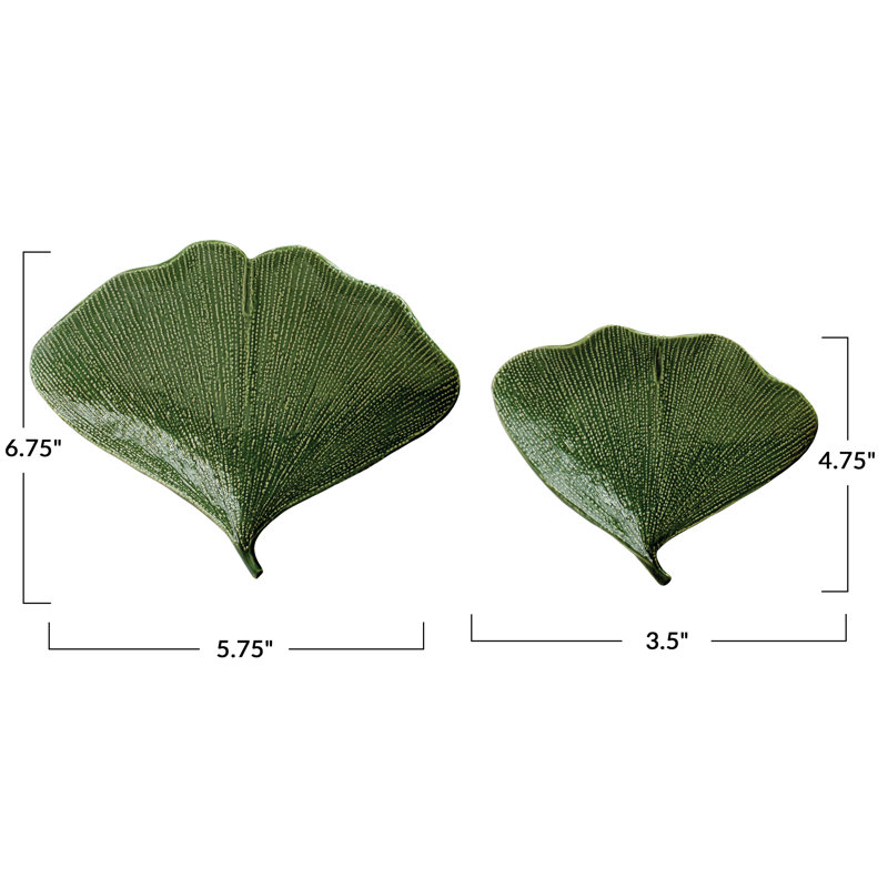 Assiettes en forme de feuille Boho