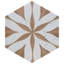 Fleur de lama 8 1/2 po x 9 3/4 po Carreau de porcelaine à motif floral en porcelaine-87395875