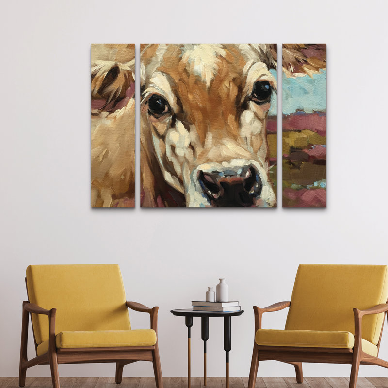 Ensemble de 3 panneaux muraux - Andrea Lavery «Bella», art mural sur toile pour le salon, la chambre à coucher ou le bureau 