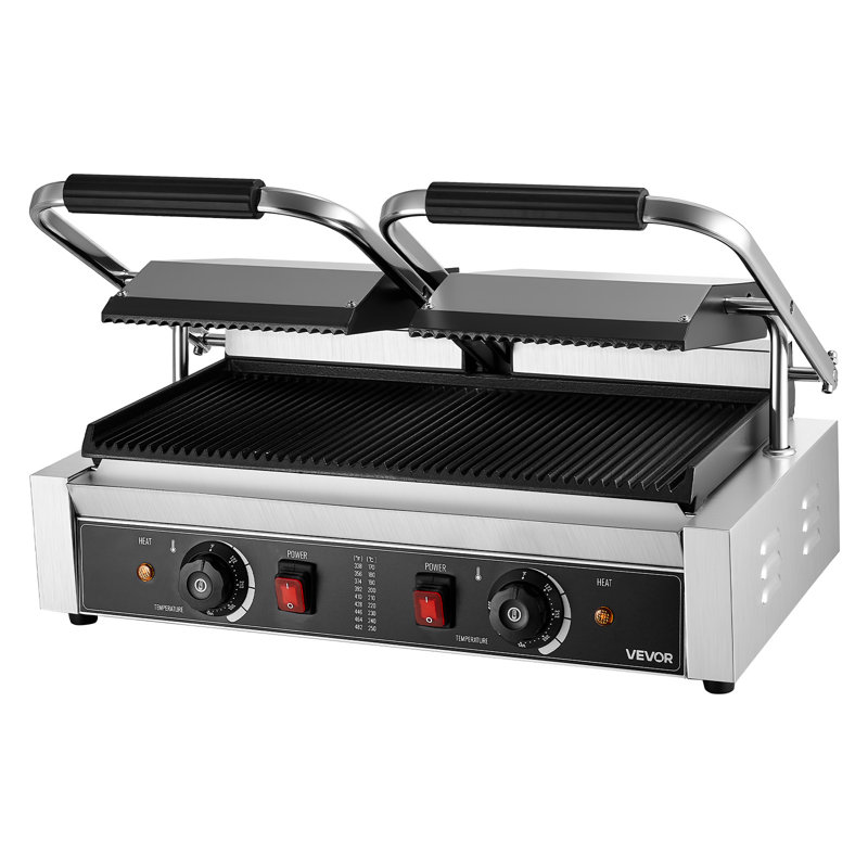 Plaque chauffante pour machine à sandwich électrique commerciale avec presse à panini VEVOR 19 po x 9 po