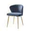 Fauteuil d'appoint moderne Leona 29 po H en velours avec dossier capitonné-749159669