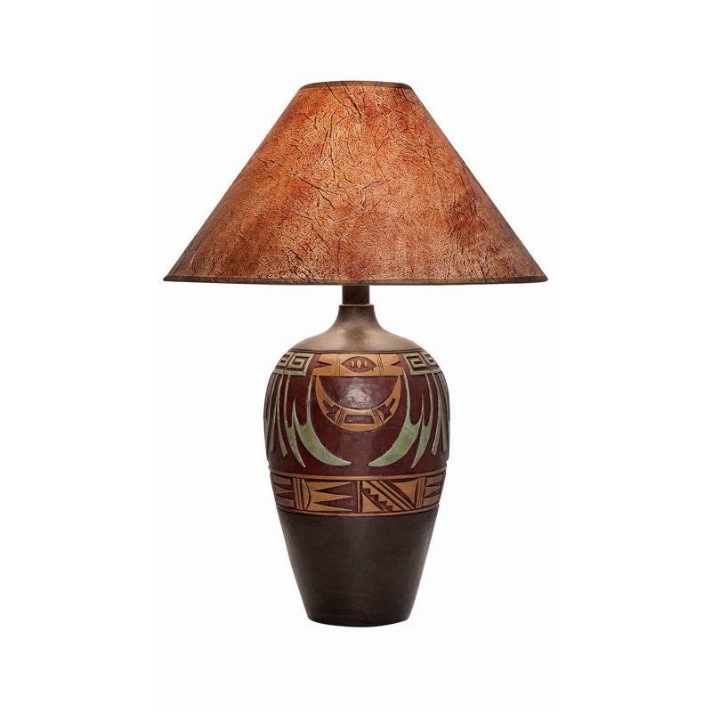 Kanisha Alabaster Table Lamp, 29" H x 21" W x 21" D, Light Western