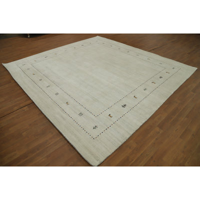 Tapis carré fait à la main de style Gabbeh 9 x 9
