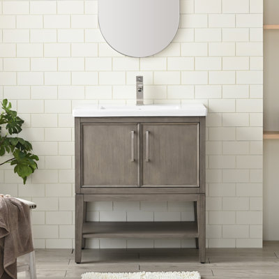 Cheriton 30'' Single Bathroom Vanity with Ceramic Top