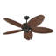 Ventilateur de plafond d'extérieur à cinq pales en forme de feuille de 52 po avec chaînette Garrick-23578142