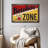 " Bowling Zone Sign Canvas Print "-361280592