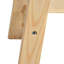 Tabouret rectangulaire en bois massif - Petit banc polyvalent pour le salon, la salle de bain et le meuble-lavabo