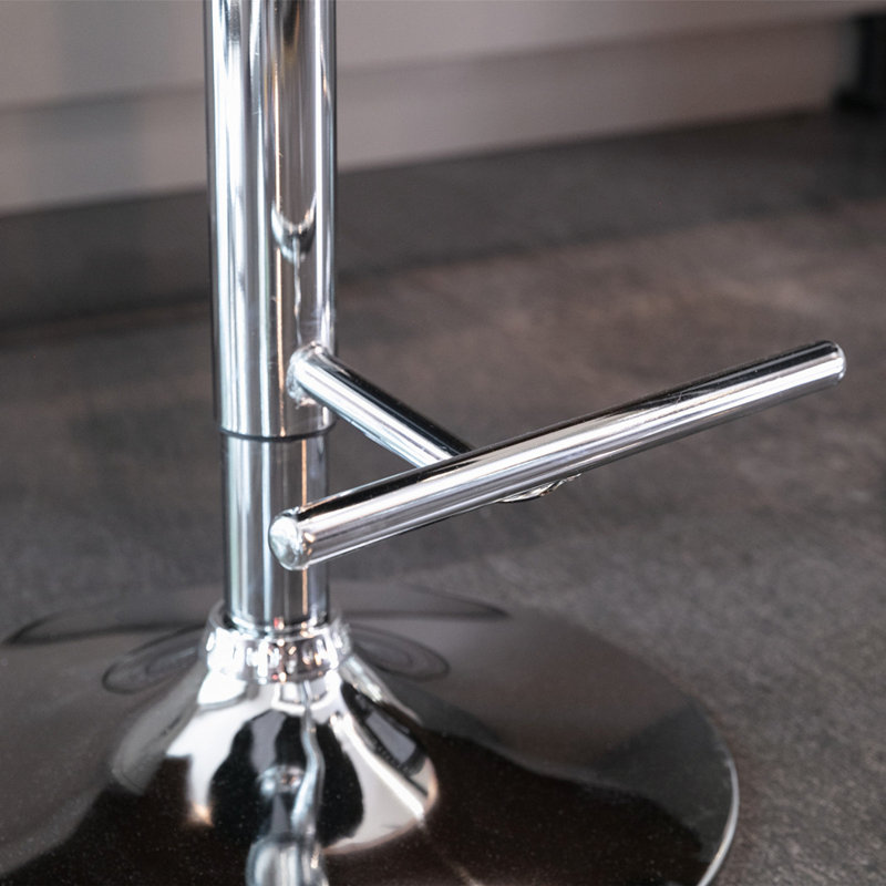 Set of 2 Ergonomic Bar Stool with Adjustable Height and Swivel for Stability, Black