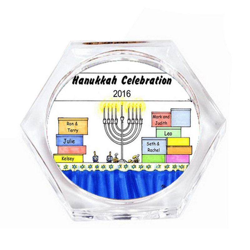 Ensemble de sous-verres personnalisables Hannakuh (4 sous-verres), Oui
