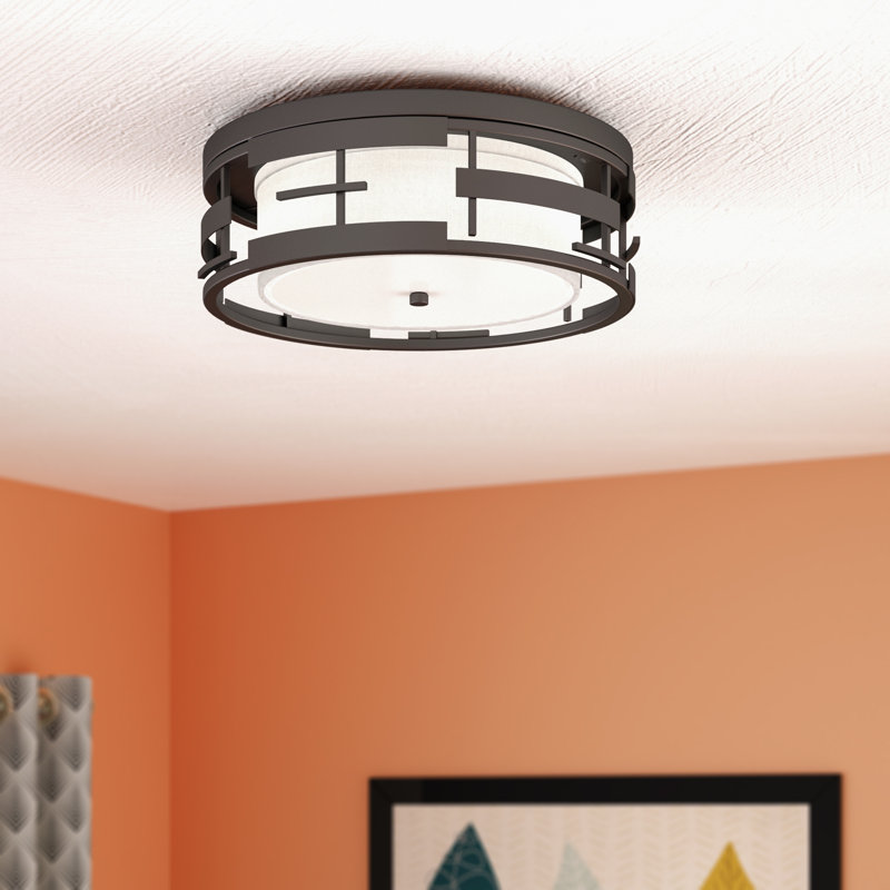 Plafonnier encastré cylindrique unique à 3 lumières de 16 po Carnbrock