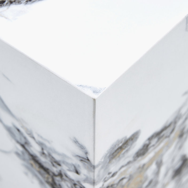 Matériau moderne en MDF blanc + autocollant (table basse uniquement, sans chaises)