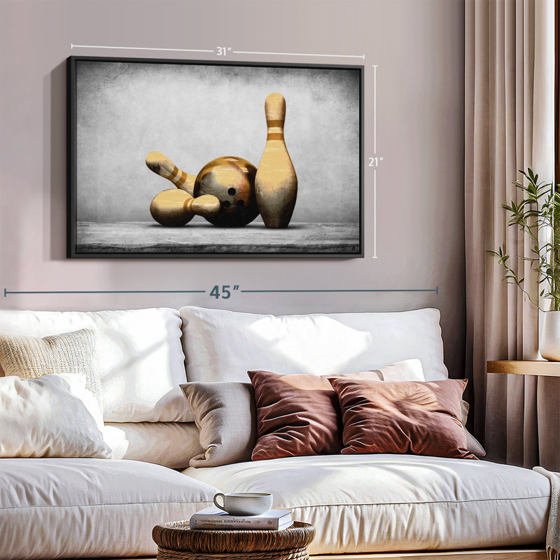 " Textured Bowling Canvas Print ", 21" H x 31" W