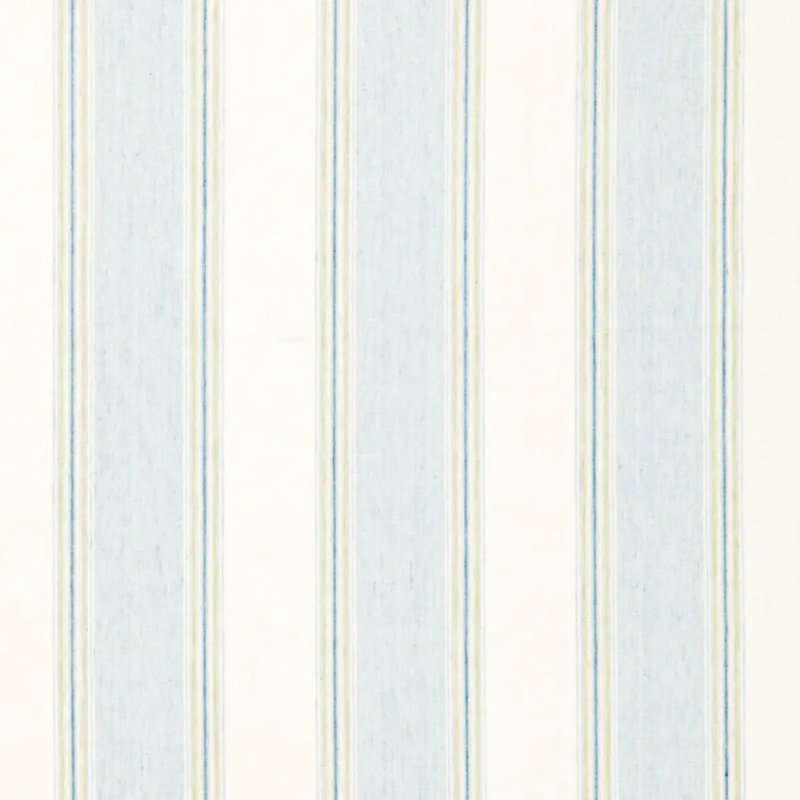 Savannah Linen Stripe Fabric, Chambray