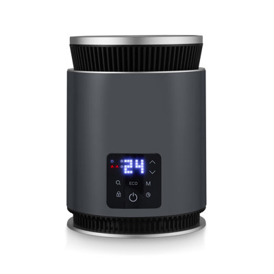 Black+Decker 1.8kW Ceramic Desk Heater with 2 Heat settings, 360° Rapid Heating, 24 Hour Timer Remote Control