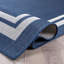 Tapis intérieur / extérieur tissé à plat en jute bleu marine / ivoire Border-1331785610-1331785614