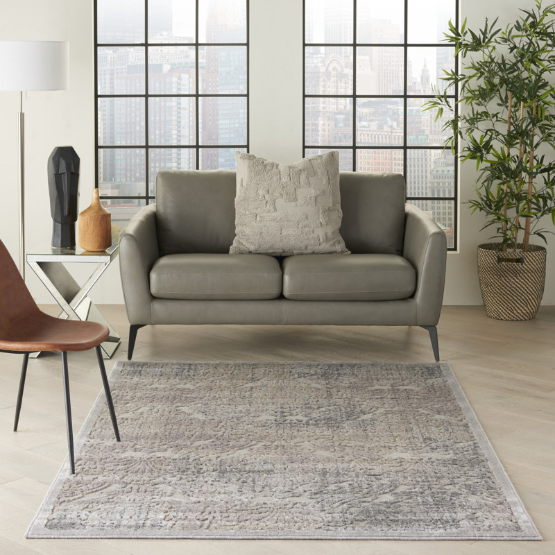 Tapis gris Marty, Rectangle 5 pi 3 po x 7 pi 5 po