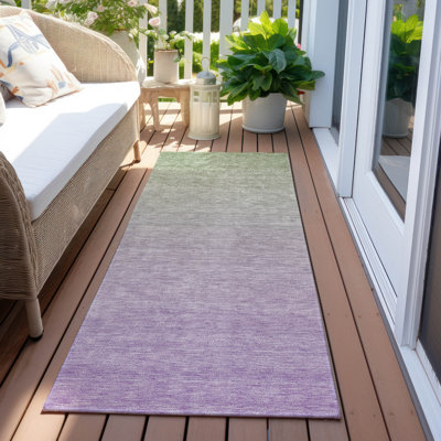 Zoiea Washable Ombre Indoor / Outdoor Rug