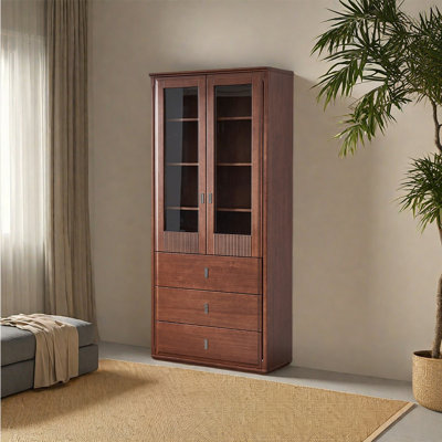 American style totally closed retro bookcase