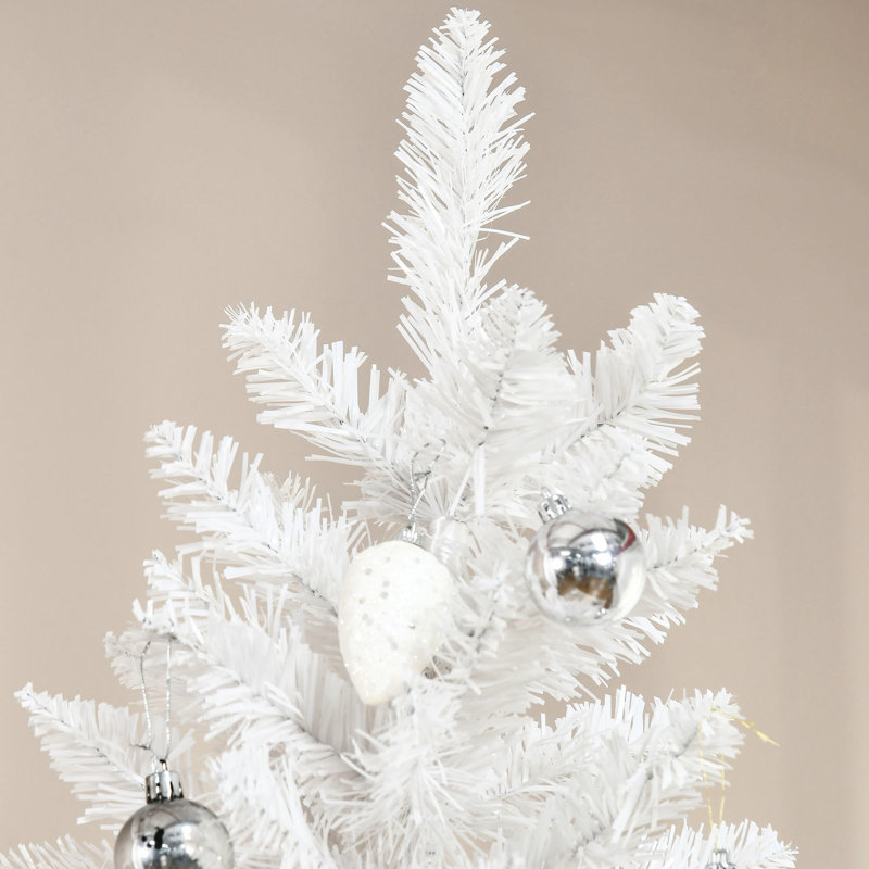 Arbre de Noël artificiel rose et blanc, protection contre les flammes, blanc