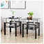 Table basse 3 pièces, table basse carrée en verre-90870842