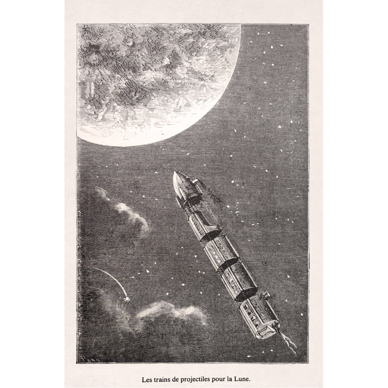 Earth to the Moon 1 Piece Wrapped Canvas Wall Art, 91cm H x 61cm W