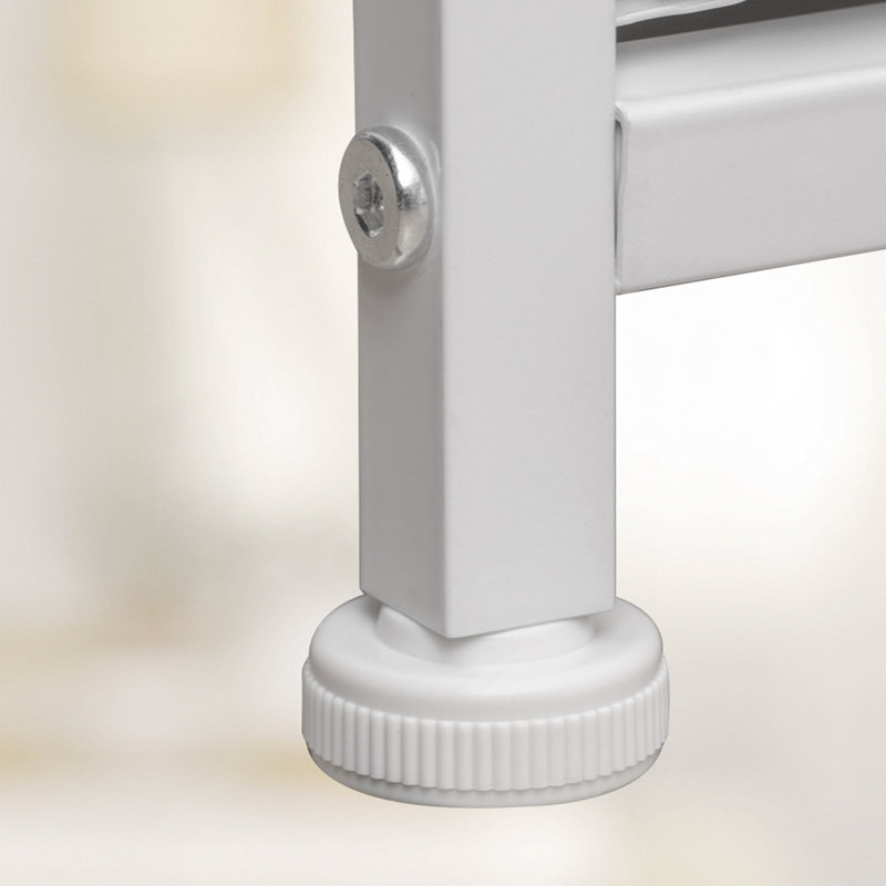 Commode 5 tiroirs Annyka, Blanc/vert