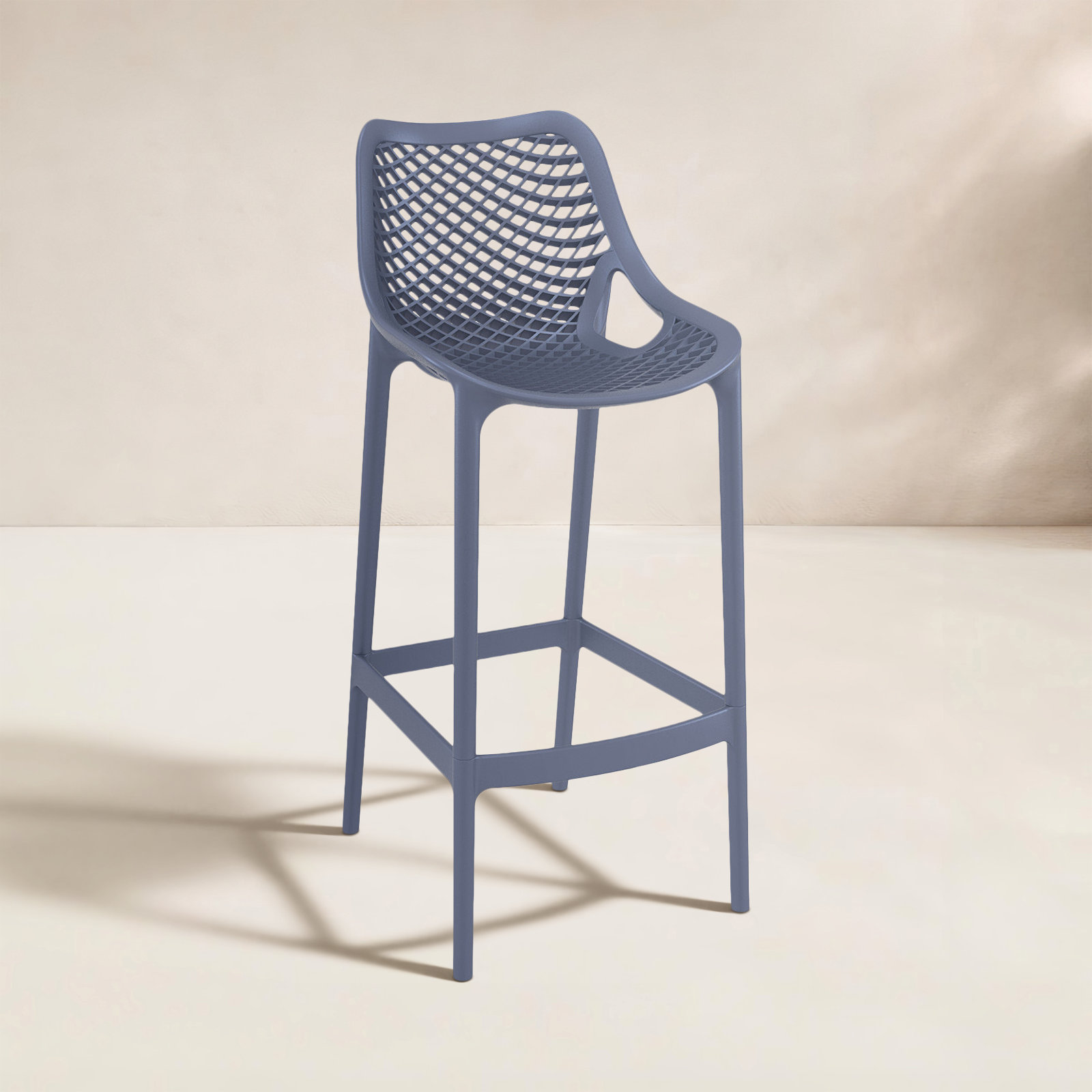 Farrah Patio Bar Stool, Dark Gray, 29.5"