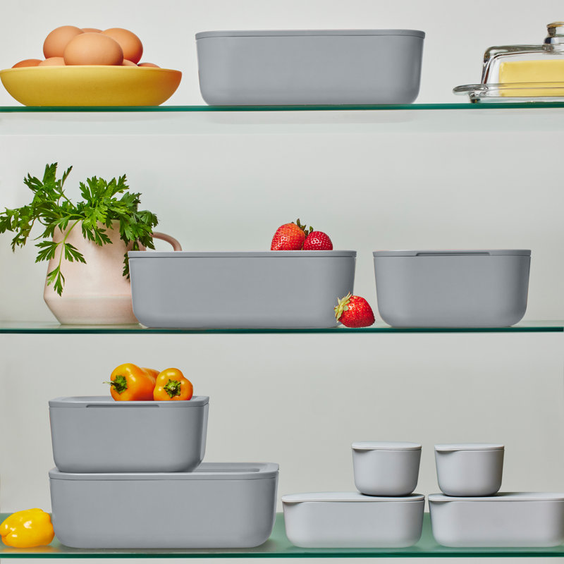 Caraway 14Pc Glass Food Storage Set, Navy