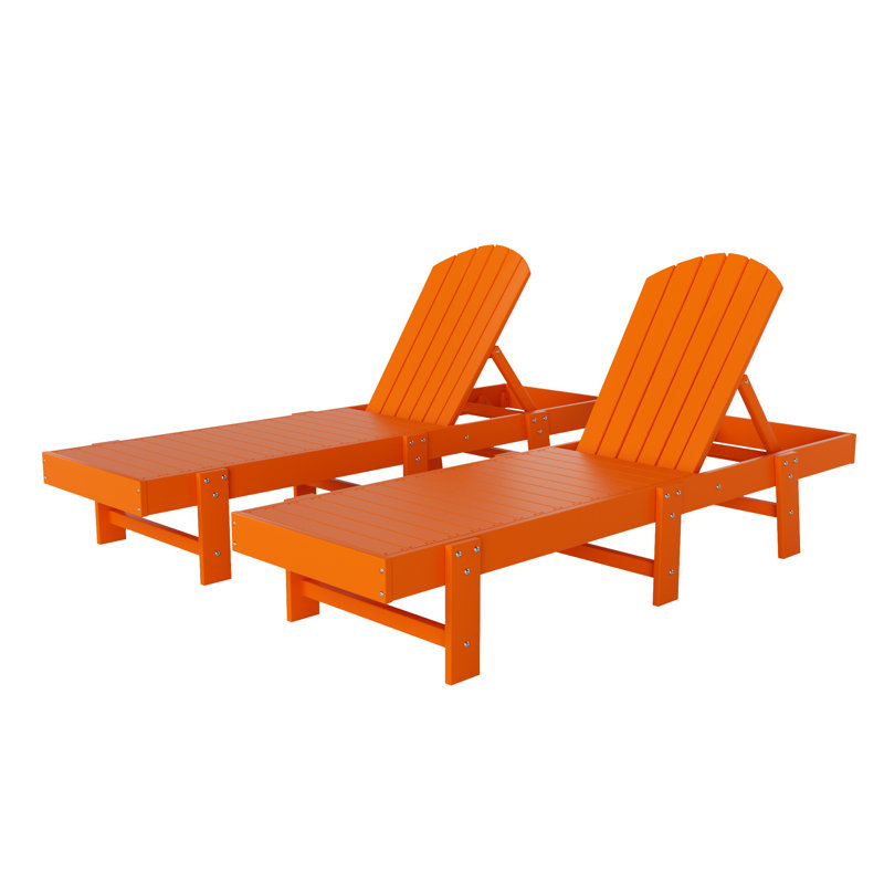 Altura Outdoor Chaise Lounge Set, Orange