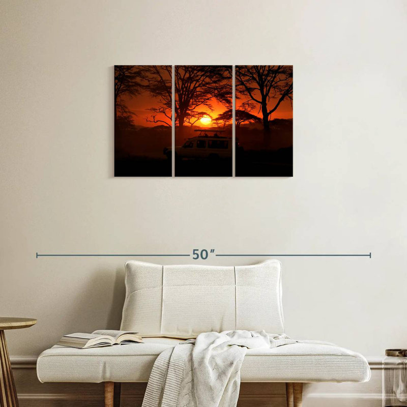 Coucher de soleil africain Kavia Serengeti, H 20 po x l 33 po