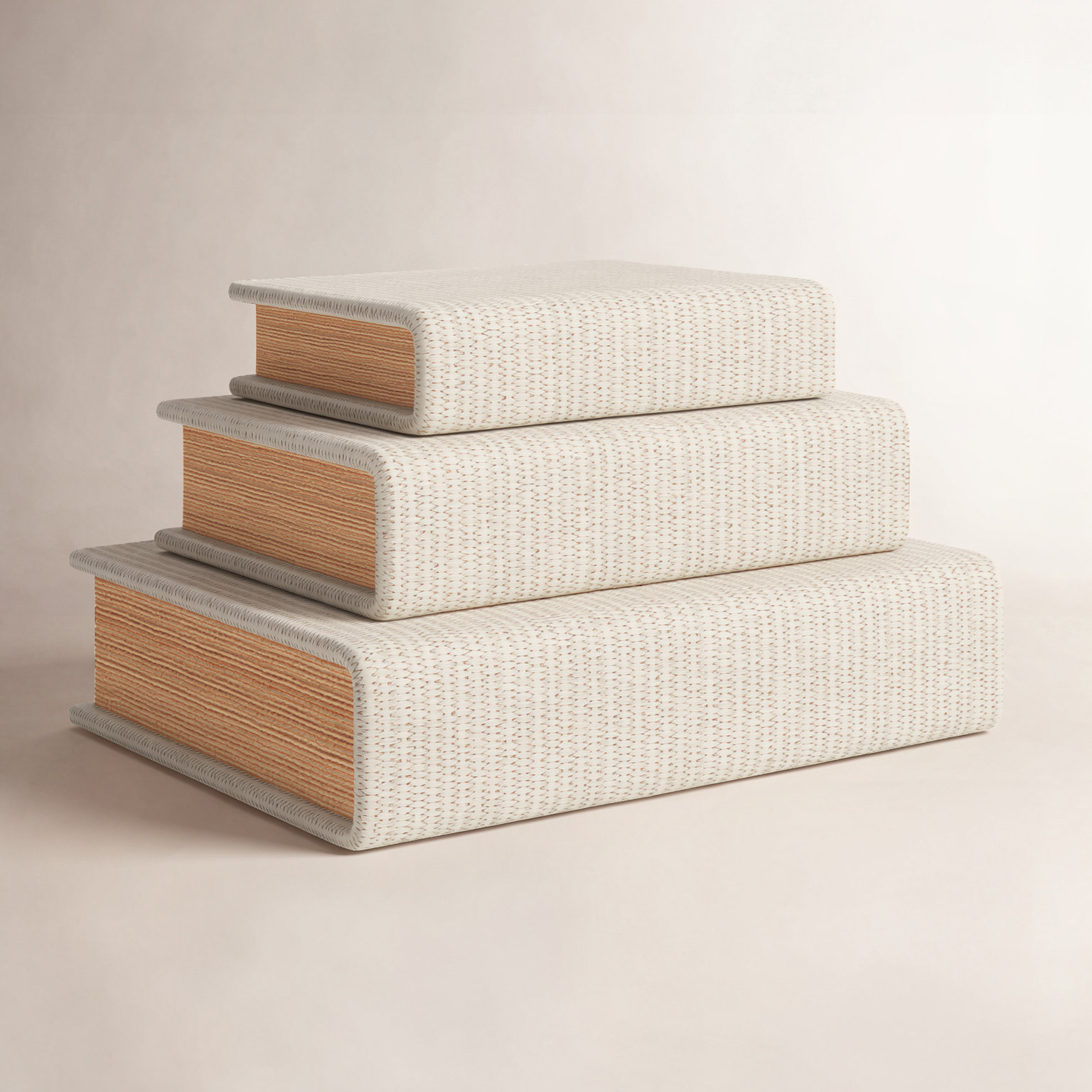 Vanora Faux Leather Book Box Set, White