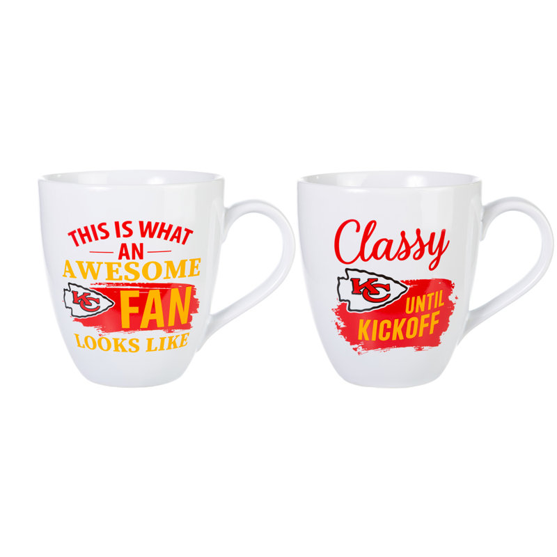 Ensemble de 2 tasses à café NFL, Kansas City Chiefs