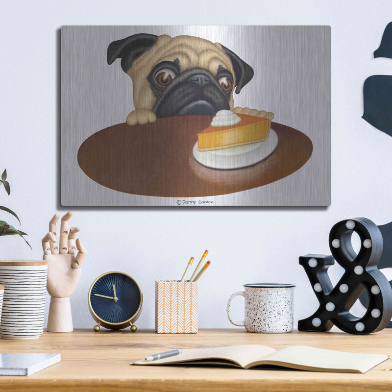 «Pug With Pie» par Danny Gordon, H 12 po x l 16 po