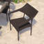 Chaises de salle à manger de patio en osier PE rotin de qualité commerciale Fronniah-87685189