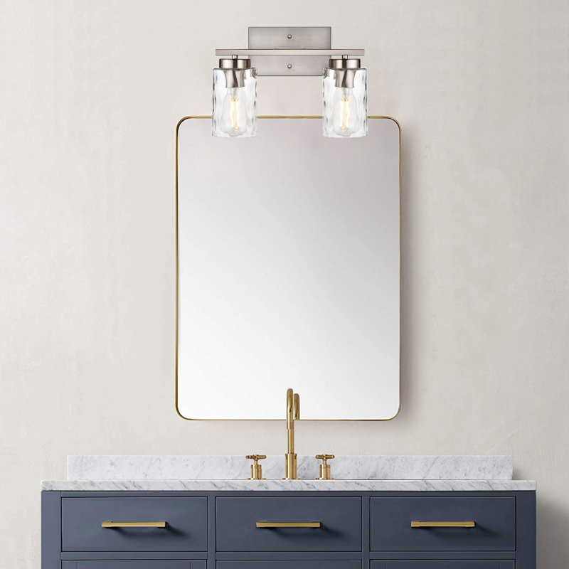 Éclairage pour meuble-lavabo à 2 lumières DEL à intensité variable Eddystone, 2, Nickel, H 9,6 po x l 14 po x P 6,97 po