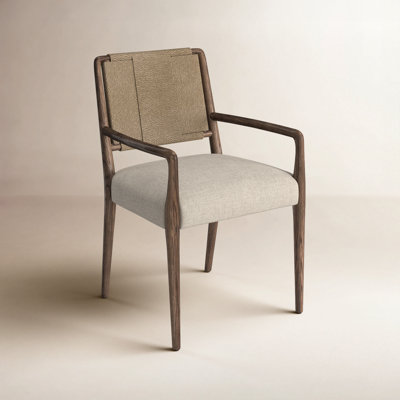 Betha Linen Oak Dining Armchair