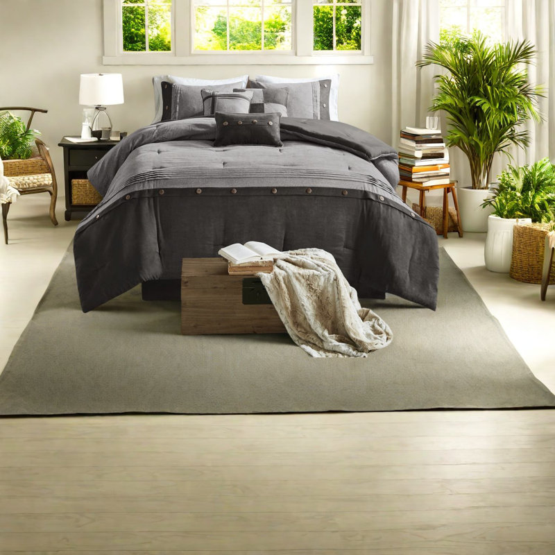 Ensembles de literie luxueux en faux suède, collection d'édredon gris pour la maison