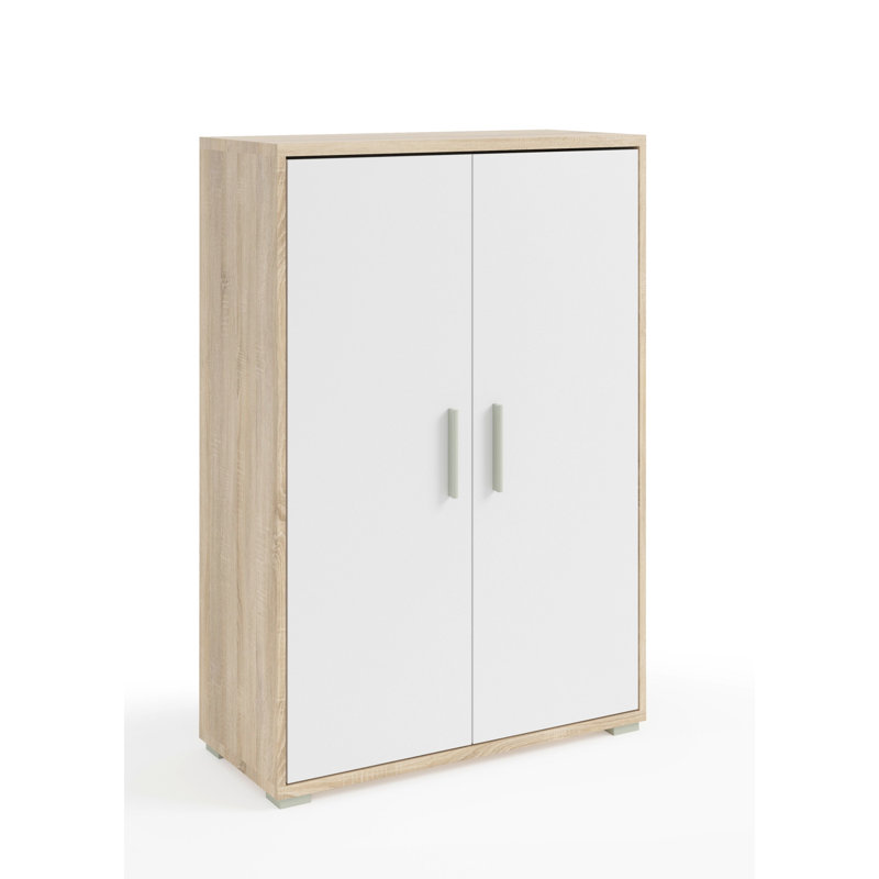 79cm Wide File Cabinet, Sonoma Oak/White