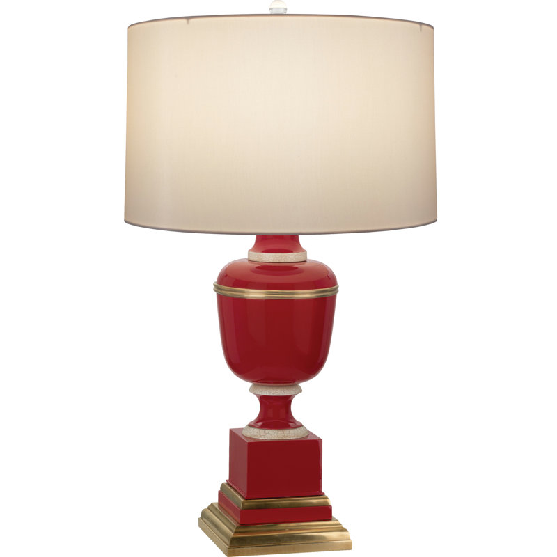 Annika Table Lamp, Red, 24'' H x 13.5" W x 13.5" D, Red
