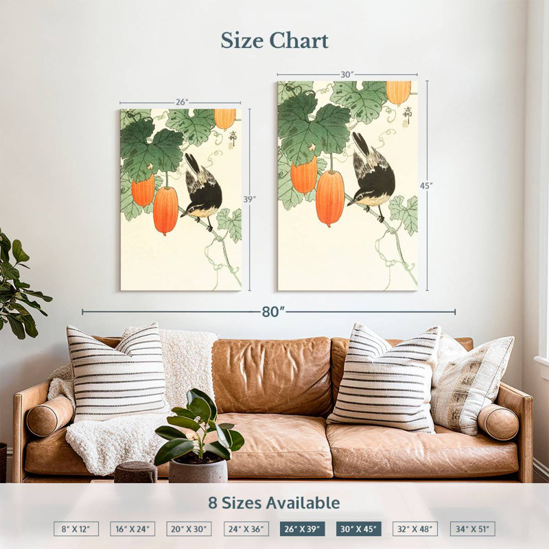 Brampt Bird And Khaki, 39" H x 26" W