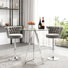 Ensemble de table ronde en verre à hauteur réglable avec tabouret de bar et tabouret de bar