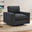 Fauteuil club pivotant rembourré Asher-118589785