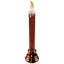 Lampe bougie de Noël rouge à DEL scintillante sans flamme - 9,25 po