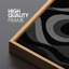 Abstrait noir gris tourbillon, reproduction d'art sur toile encadrée-128129142-128129140