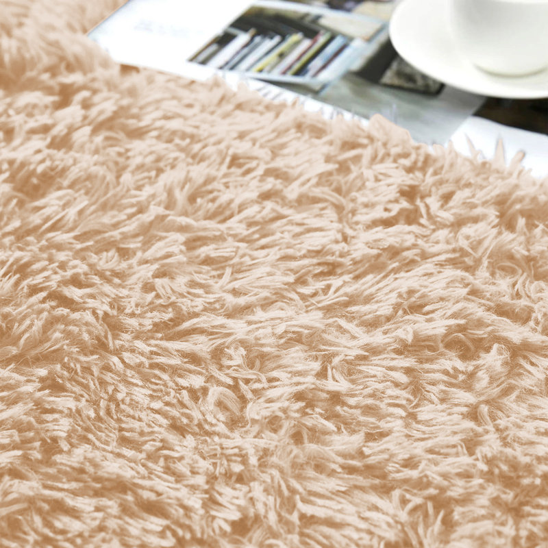 Machine Tufted High Pile Shag Area Rug(Ultra Soft & Fluffy), Rectangle 160 x 230 cm, Pink