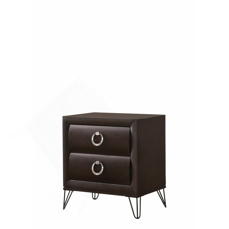 Table de chevet foncé Merlot