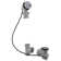 35" Cable Drive Pop-Up Bathtub Drain Trim with PVC Assembly and Ball Joint Elbow Rotary Overflow