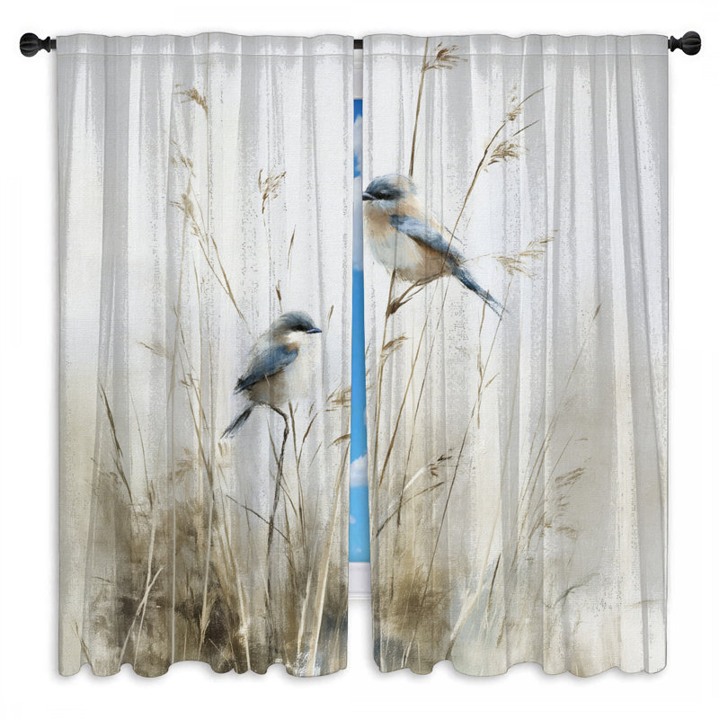 Rideaux oiseaux obscurcissant et obscurcissant Birds - 2 panneaux, 20 po x 50 po - 2 panneaux, Obscurcissement de chambre