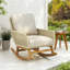 Chaise berçante moderne en osier avec coussins Rashad-1389461629-1389461627